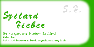 szilard hieber business card